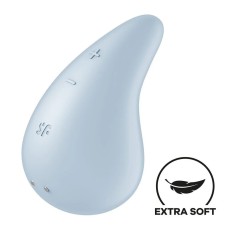 Вибратор для наружной стимуляции Satisfyer Dew Drop Blue, 2 мотора, 12 режимов, мягкий корпус