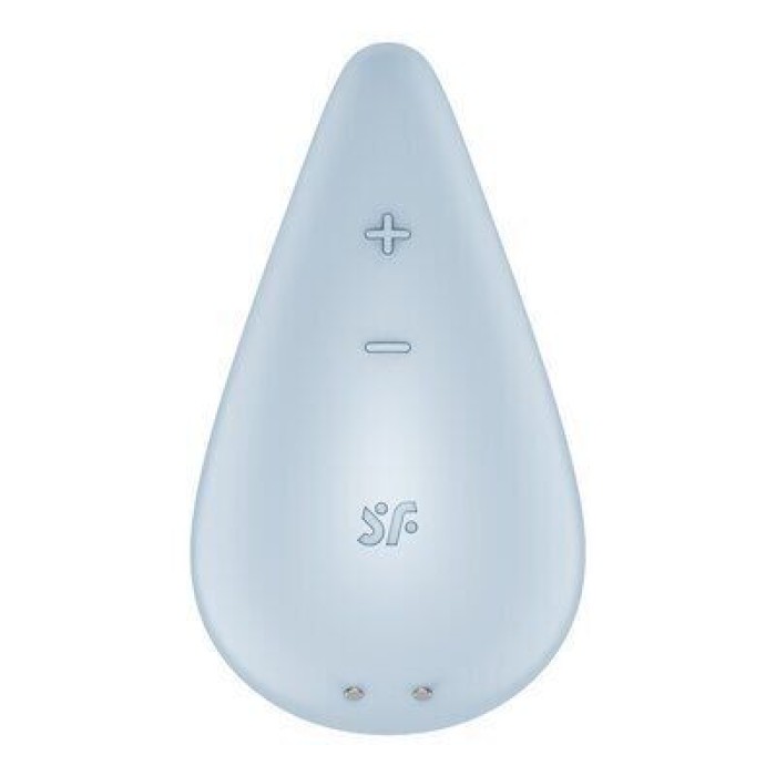 Вібратор для зовнішньої стимуляції Satisfyer Dew Drop Blue, 2 мотори, 12 режимів, м’який корпус