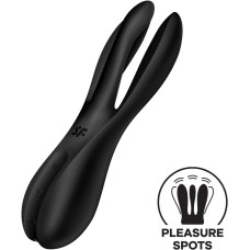Клиторальный вибратор Satisfyer Threesome 2 Black, 3 гибких пальчика, 3 мотора