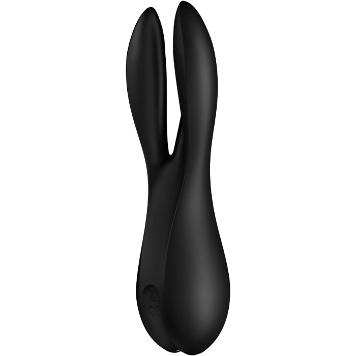 Клиторальный вибратор Satisfyer Threesome 2 Black, 3 гибких пальчика, 3 мотора