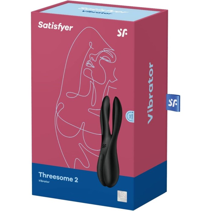 Клиторальный вибратор Satisfyer Threesome 2 Black, 3 гибких пальчика, 3 мотора