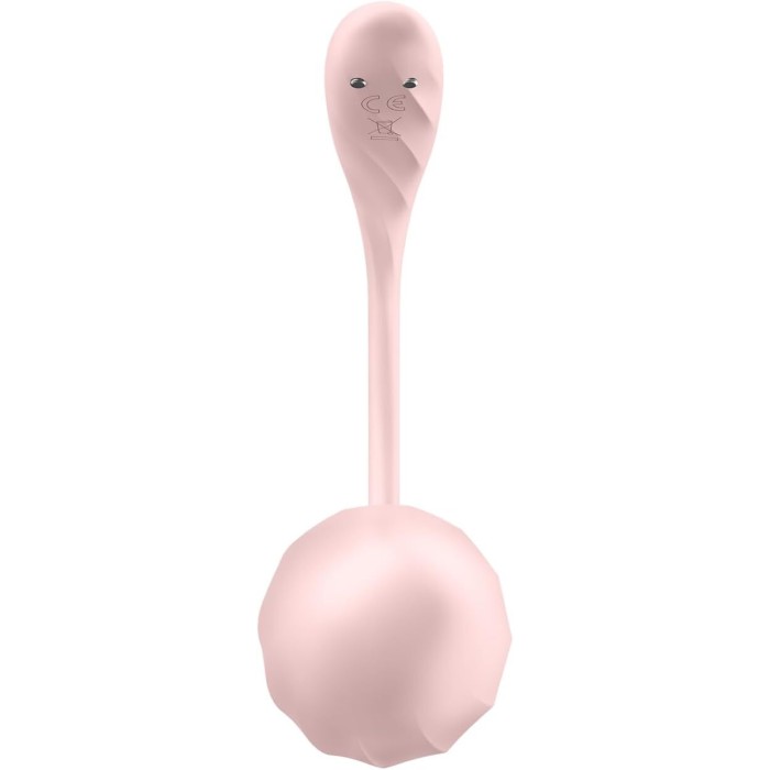 Смарт-виброяйцо Satisfyer Ribbed Petal Connect App Rose, управление со смартфона, пульт ДУ