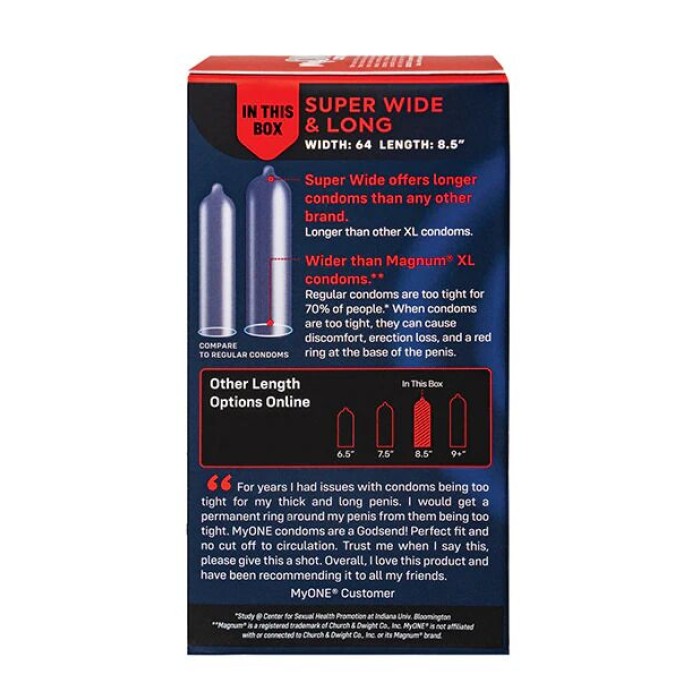 Презервативы MyONE Super Wide & Long 10 шт, картонная коробка