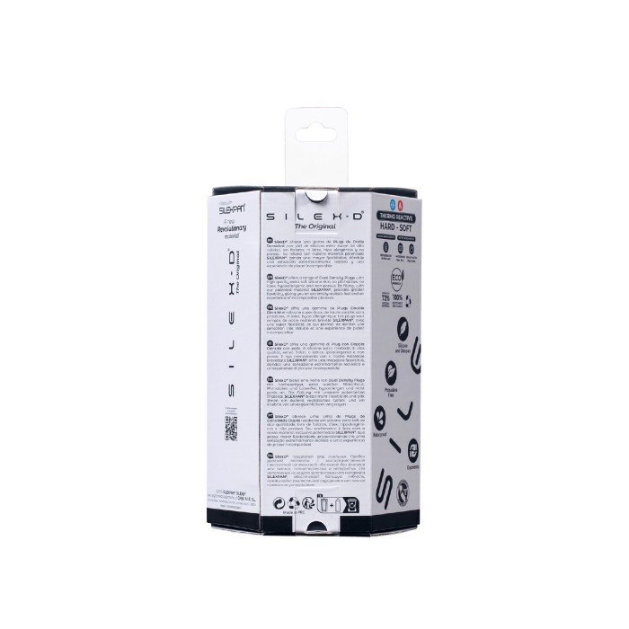 Анальная пробка SilexD (Model 2 size M), двухслойная, силикон+Silexpan