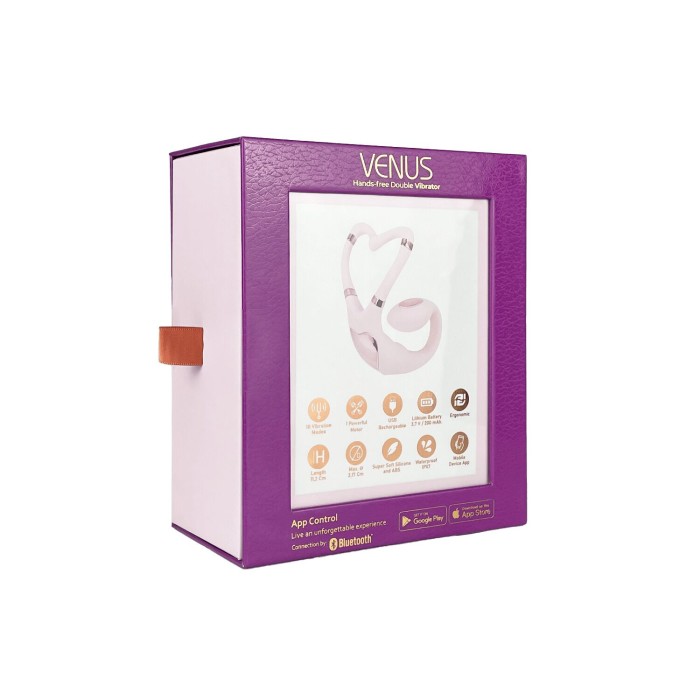 Смарт-вибратор для пар Adrien Lastic Venus + APP, двойной, можно носить под одеждой, 10 режимов