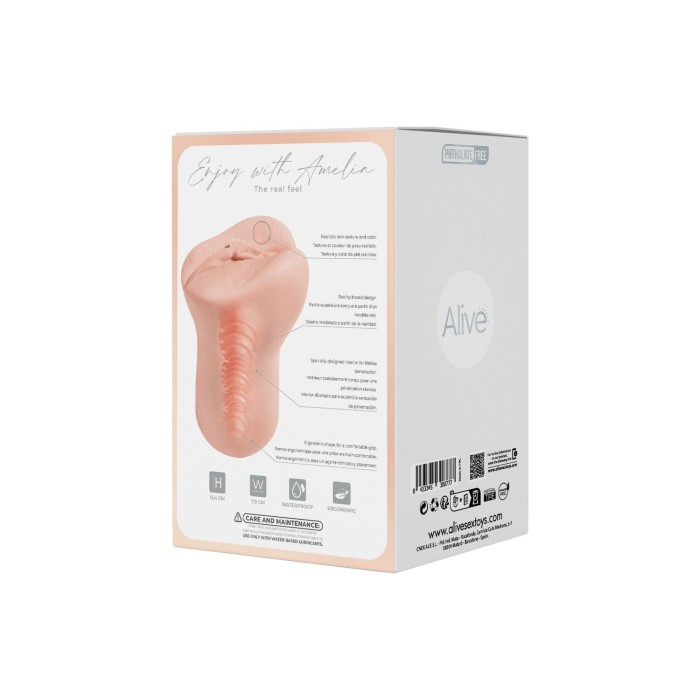 Мастурбатор-вагіна Alive Amelia Super Realistic Masturbator S Flesh, реалістичний канал