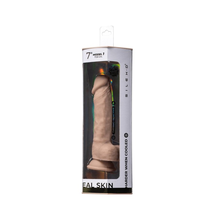 Фаллоимитатор SilexD Johnny Real Skin Flesh (7in MODEL 1), суперсофт-силикон+Silexpan, диаметр 3,8см