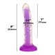 Светящийся в темноте фаллоимитатор ADDICTION Rave 8″ Glow in the Dark Dildo Purple Confetti , 20,3 см
