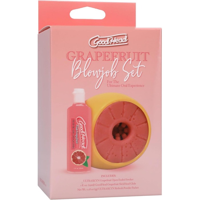 Набір для мінету Doc Johnson GoodHead Grapefruit Blowjob Set - Yellow