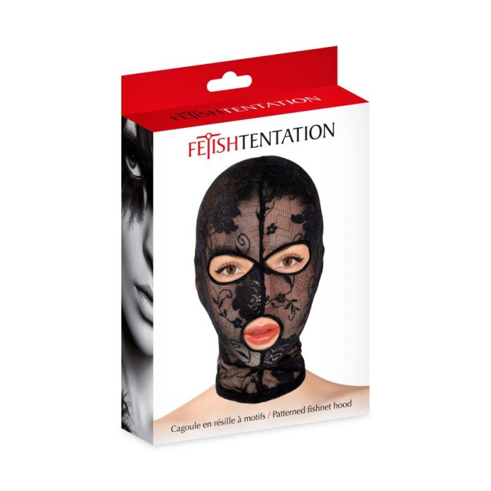 Капюшон для БДСМ Fetish Tentation Patterned fishnet hood