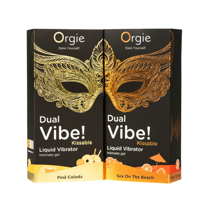 Жидкий вибратор Orgie Dual Vibe! Sex On The Beach Kissable Liquid Vibrator, 15 мл