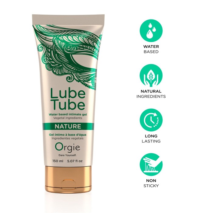 Лубрикант на водной основе Orgie Lube Tube Nature, 150 мл, натуральный состав, увлажняет, успокаивает