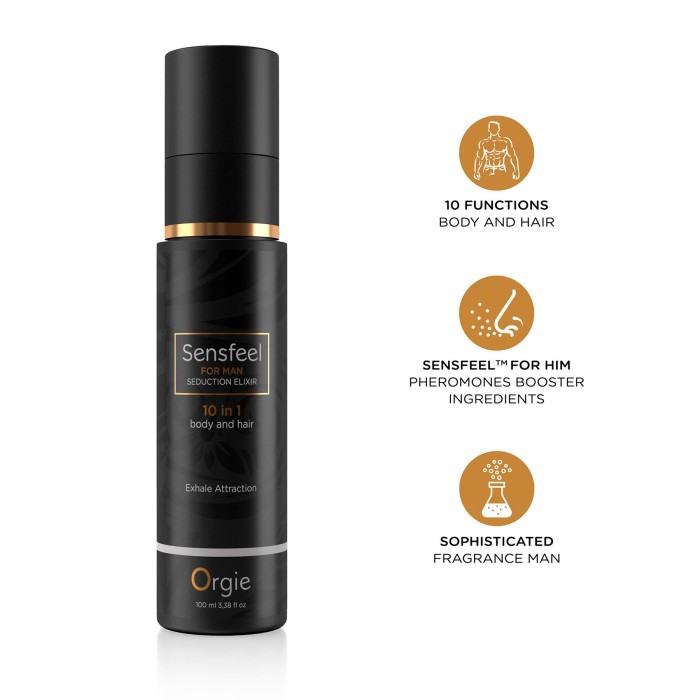 Лосьон с феромонами для тела и волос Orgie – Sensfeel Seduction Elixir 10 in 1 for Man (100 мл)