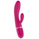 Вибратор-кролик Liebe Bend It Plus Cerise, гибкий, 2 мотора, 10 режимов