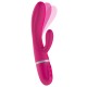 Вибратор-кролик Liebe Bend It Plus Cerise, гибкий, 2 мотора, 10 режимов