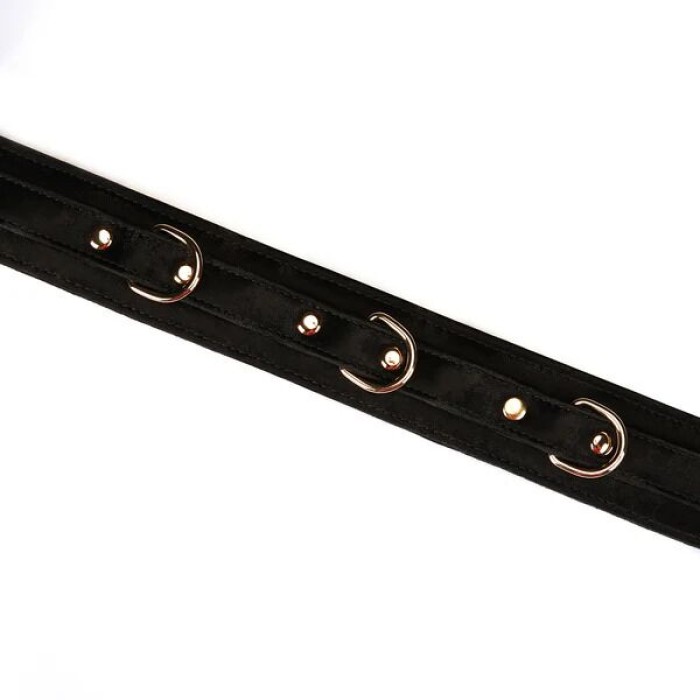 Ошейник с поводком Liebe Seele Boudoir Amor Collar with Leash Black
