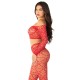 Комплект Leg Avenue Off The Shoulder Top and Footless Tights One Size, Red