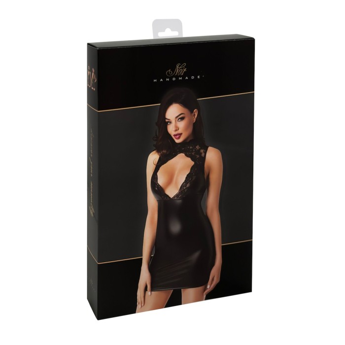 Платье Noir Handmade F343 Powerwetlook and lace mini skirt - 3XL