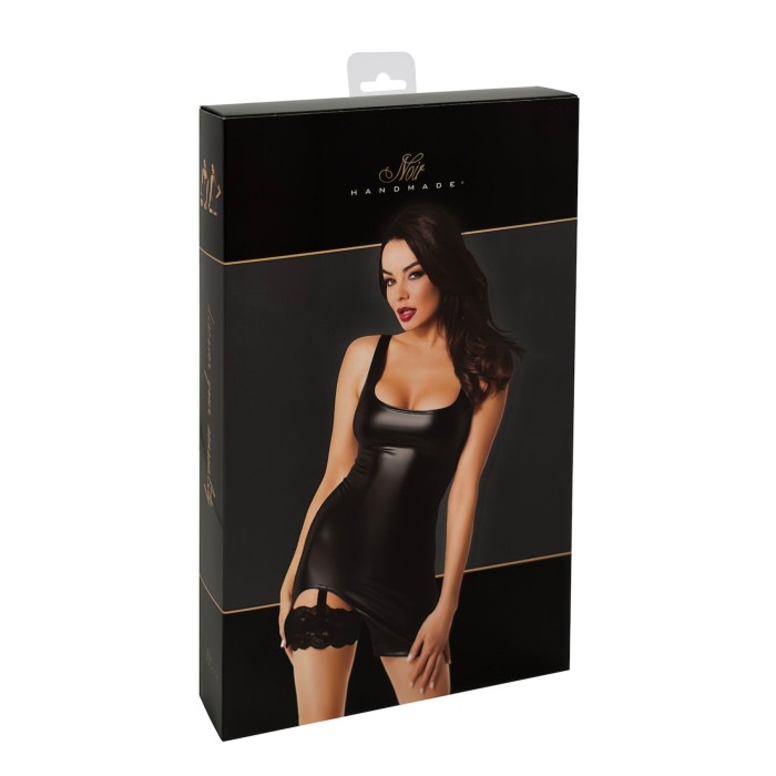 Платье Noir Handmade F344 Powerwetlook dress with garter - XXL