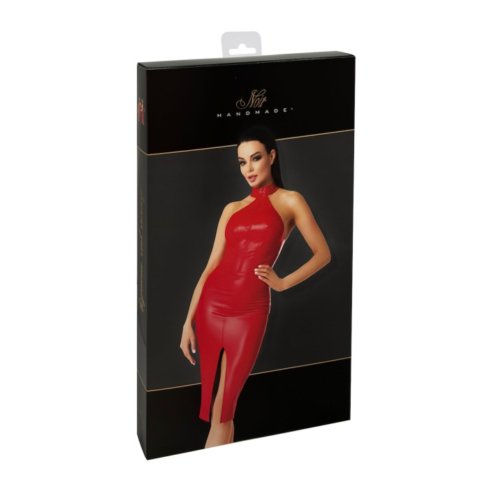 Сукня Noir Handmade F354 Red powerwetlook dress - 3XL