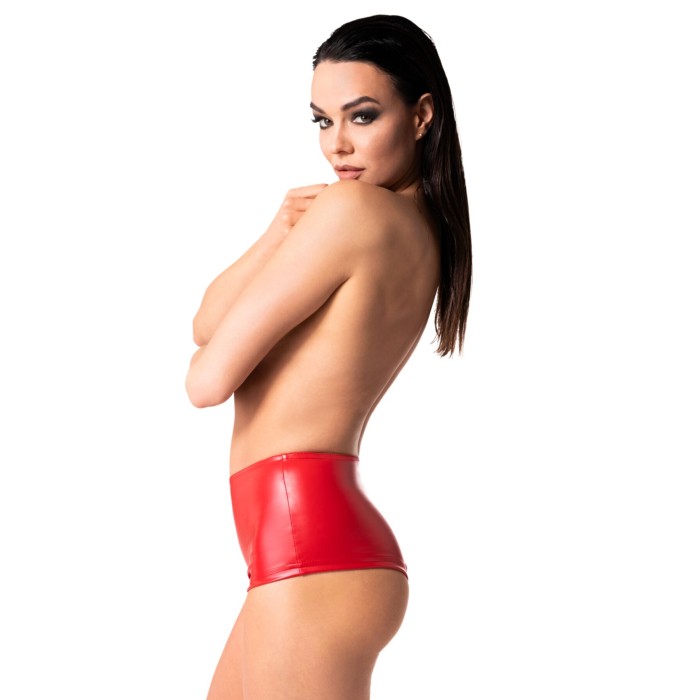 Шорти Noir Handmade F356 Red powerwetlook shorts - L