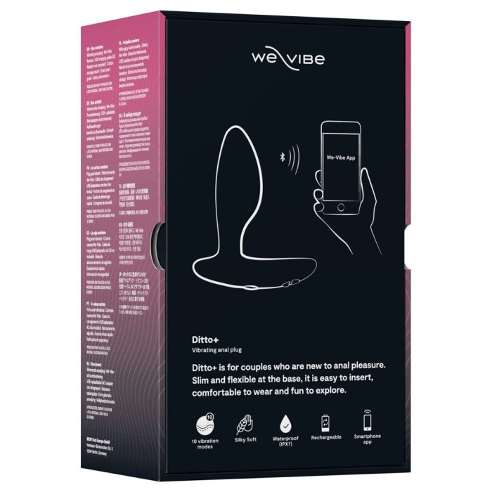 Анальна смарт-вібропробка We-Vibe Ditto+ Satin Black з пультом ДК