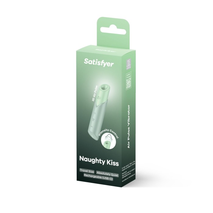 Вакуумный стимулятор Satisfyer Naughty Kiss, магнитная технология 3D Air Pulse, 30 режимов работы