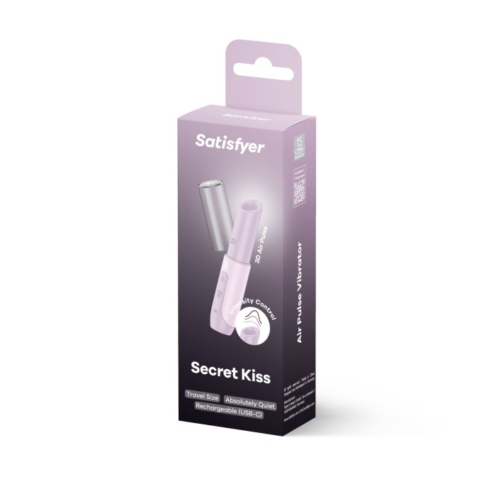 Вакуумный стимулятор Satisfyer Secret Kiss, магнитная технология 3D Air Pulse, 30 режимов, крышечка