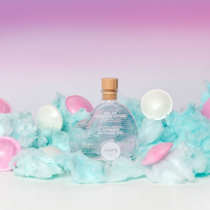 Массажное масло EXSENS With Love Cotton Candy 50мл разогревающее, без сахара, съедобное