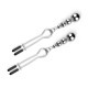 Зажимы для сосков Bedroom Fantasies: Nipple Clamps with Beaded Chain - Silver