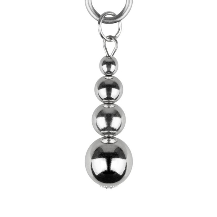 Зажимы для сосков Bedroom Fantasies: Nipple Clamps with Beaded Chain - Silver