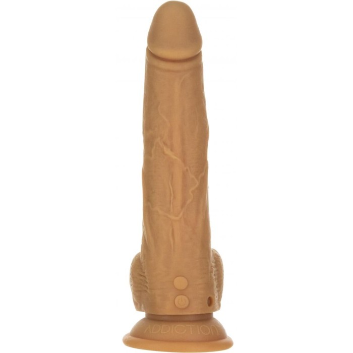 Фалоімітатор з пульсацією Naked ADDICTION Dominic 9″ Caramel, пульт ДК, діаметр 4,2 см