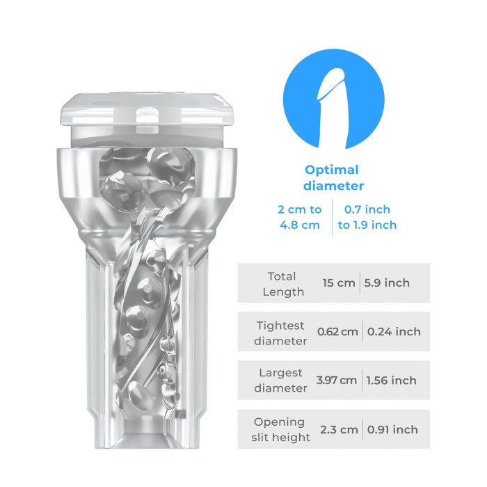 Мастурбатор Kiiroo Feel Pocket Crystal совместим с PowerBlow
