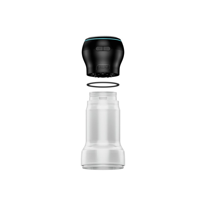 Мастурбатор Kiiroo Feel Pocket Crystal зі всмоктувальною інтерактивною насадкою PowerBlow Combo Set
