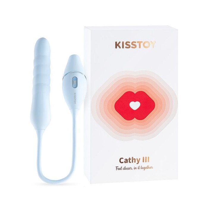 Пульсатор с вакуумным стимулятором KISSTOY Cathy III Light Blue
