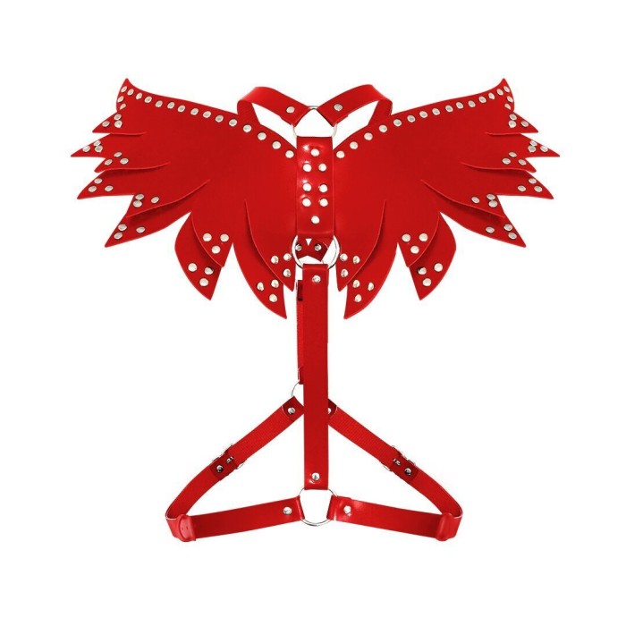 Женская портупея Art of Sex - Wings красная L-2XL, экокожа