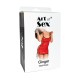Сексуальное лакированное платье на шнуровке Art of Sex - Ginger красное XS-M
