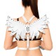 Жіноча портупея Art of Sex - Wings біла L-2XL, екошкіра